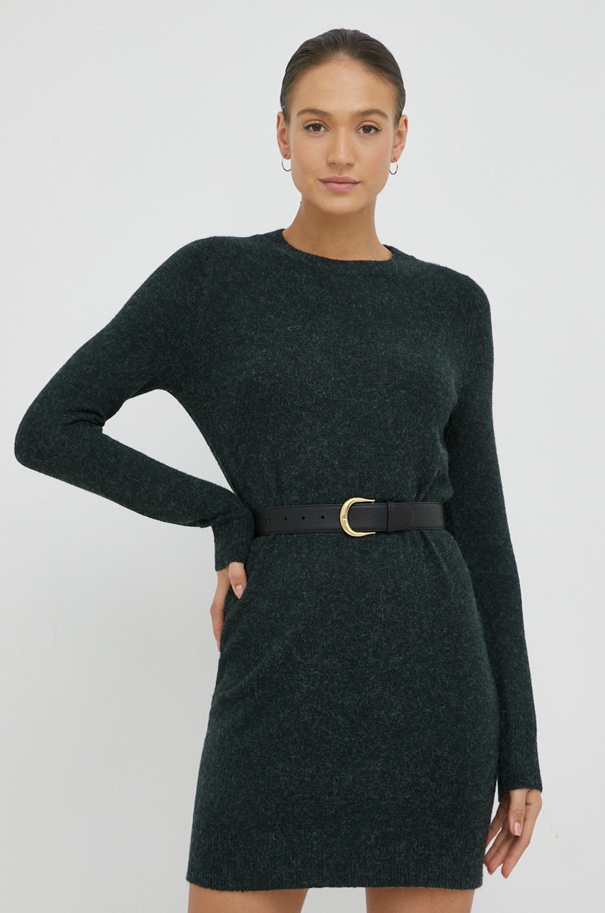 

Рокля Vero Moda в зелено къс модел с уголемена кройка, Зелен