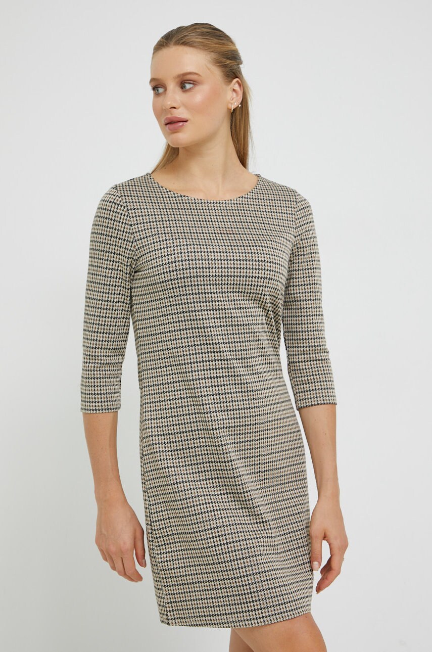Only rochie culoarea bej, mini, drept