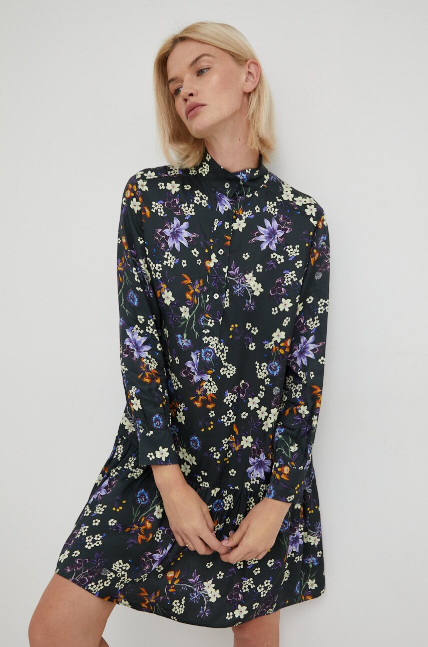 Marc o'polo rochie culoarea gri, mini, evazati
