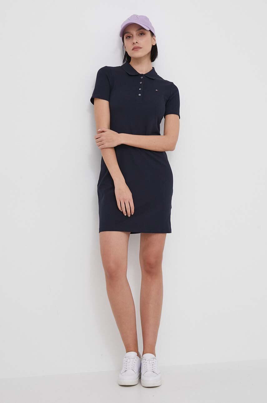Φόρεμα Tommy Hilfiger χρώμα: ναυτικό μπλε φωτογραφία