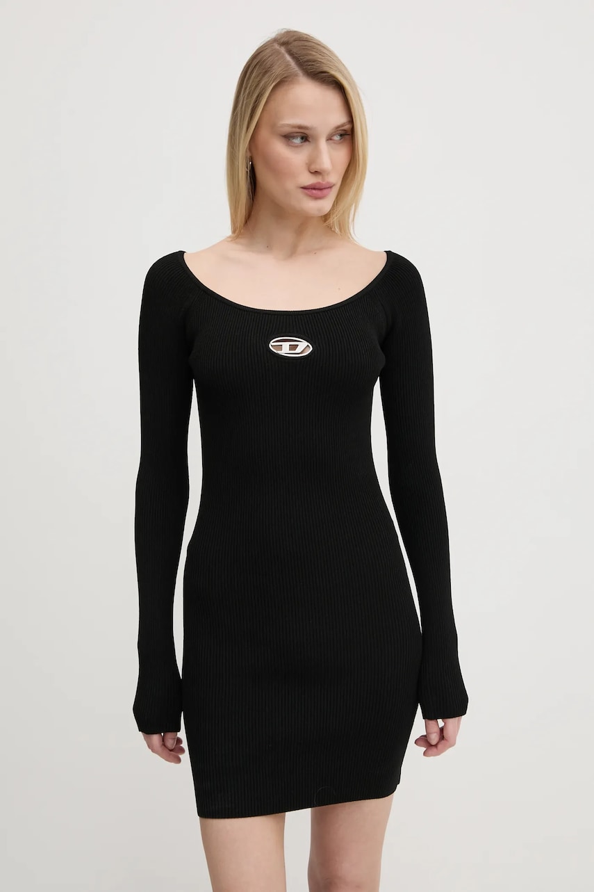 Diesel rochie M-VERA DRESS culoarea negru, mini, mulata, A14188.0DLAX Diesel rochie M-VERA DRESS culoarea negru, mini, mulata, A14188.0DLAX