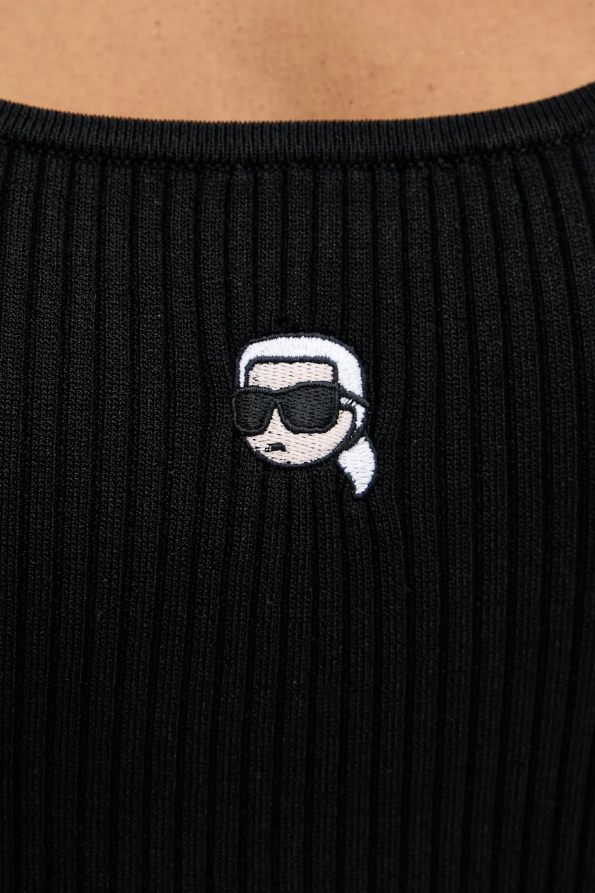Сукня Karl Lagerfeld колір чорний midi розкльошена A3W13037