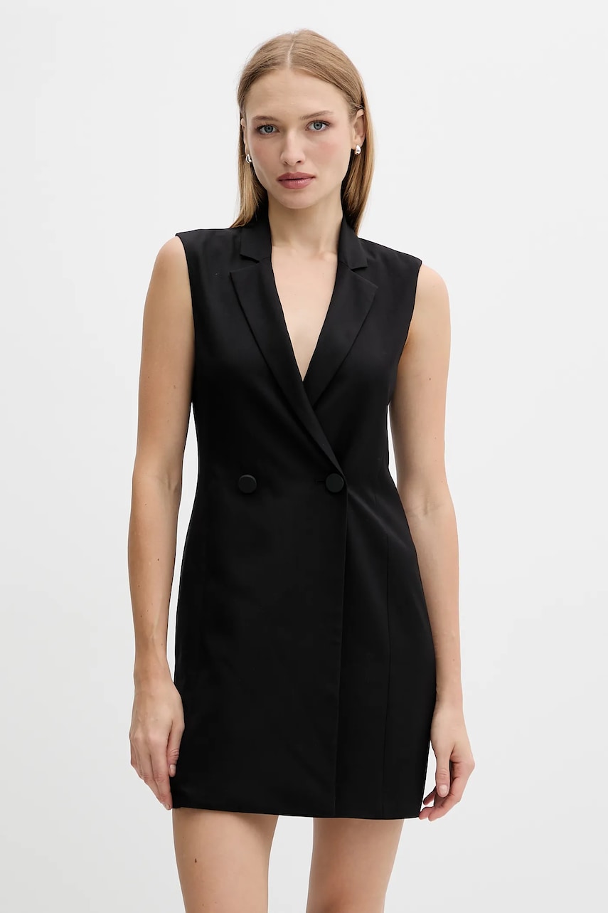 Armani Exchange rochie culoarea negru, mini, drept, XW001414 AF10855