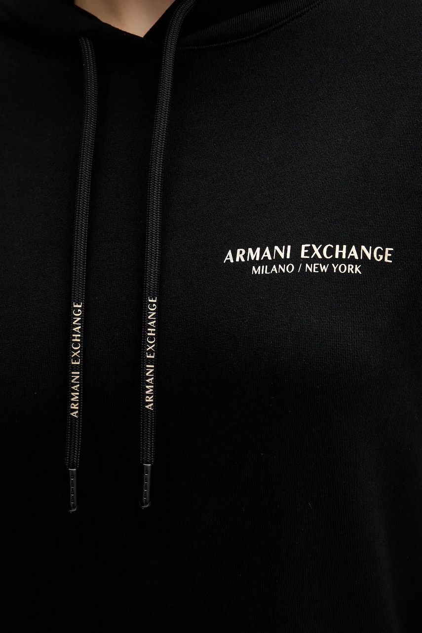 Бавовняна сукня Armani Exchange колір чорний mini пряма XW001453 AF10830