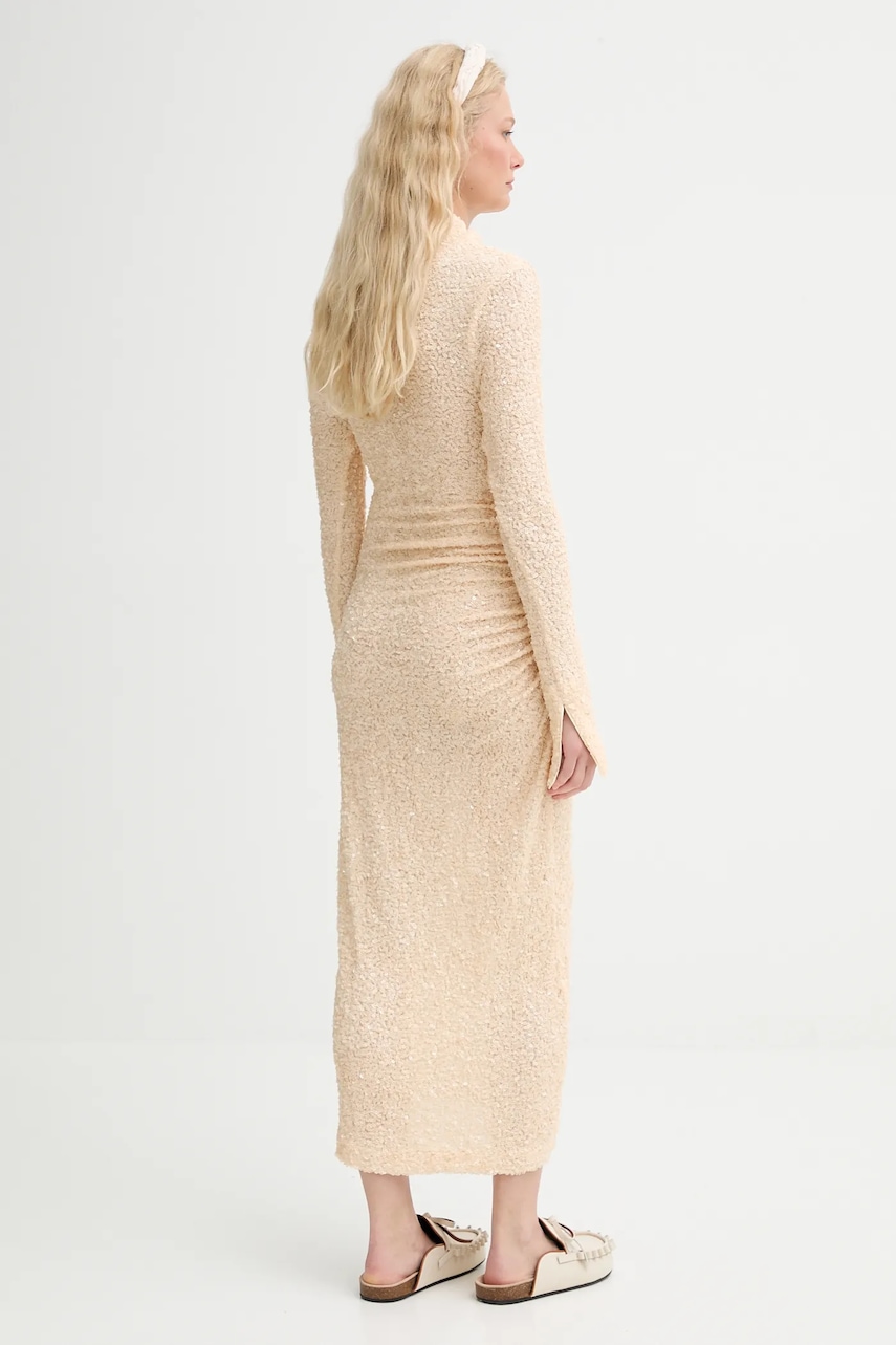 Сукня Renewed creative upcycling колір бежевий maxi облягаюча Renewed INTU x Answear