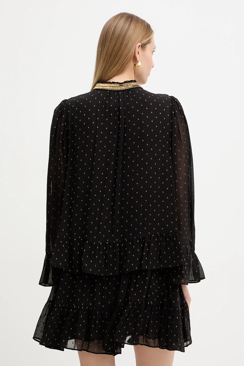 Сукня Twinset колір чорний mini розкльошена 252TS2281