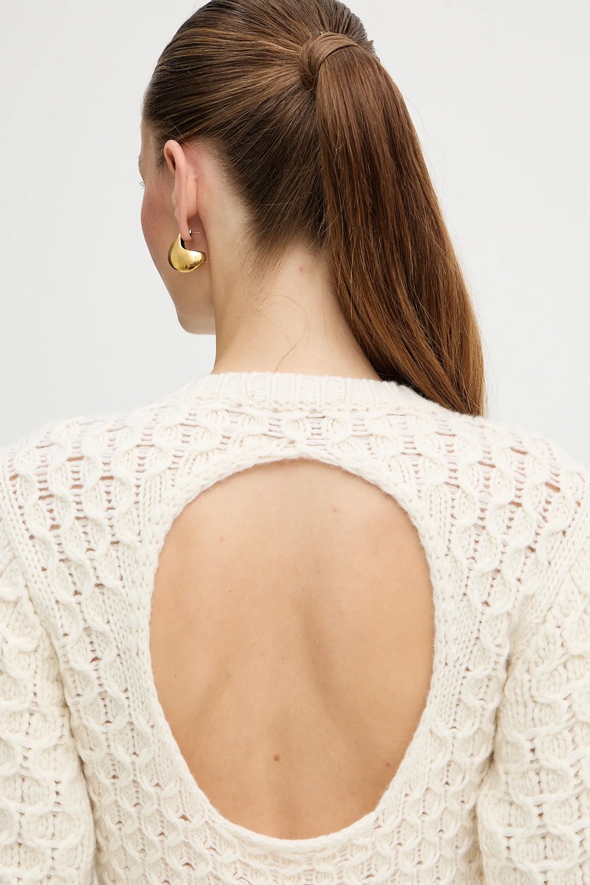 Вовняна сукня Twinset колір бежевий mini розкльошена 252TS3160