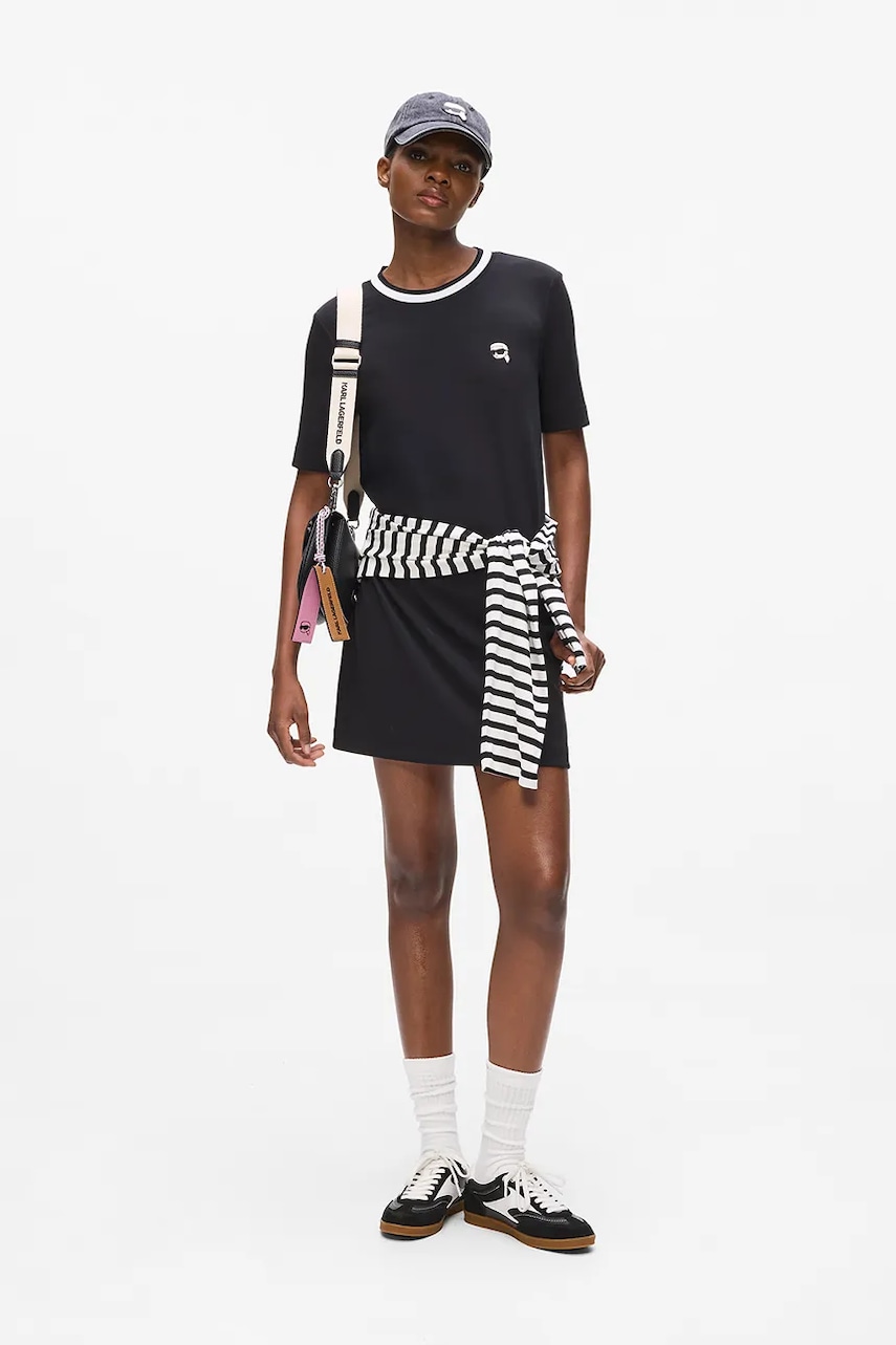 Сукня Karl Lagerfeld колір чорний mini пряма A4W13020