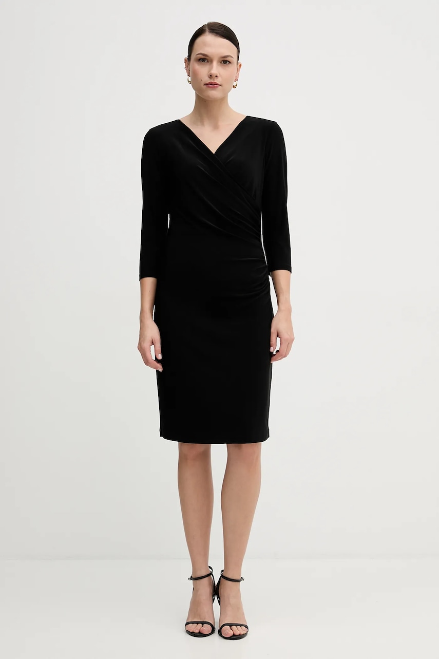 Joseph Ribkoff rochie culoarea negru, mini, mulată, 233305
