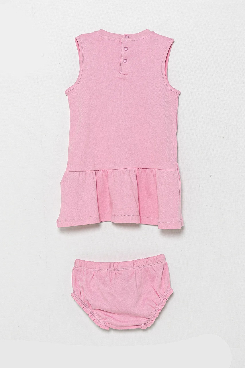 Детское хлопковое платье Guess цвет розовый mini расклешённое A4GK18 KA6W4