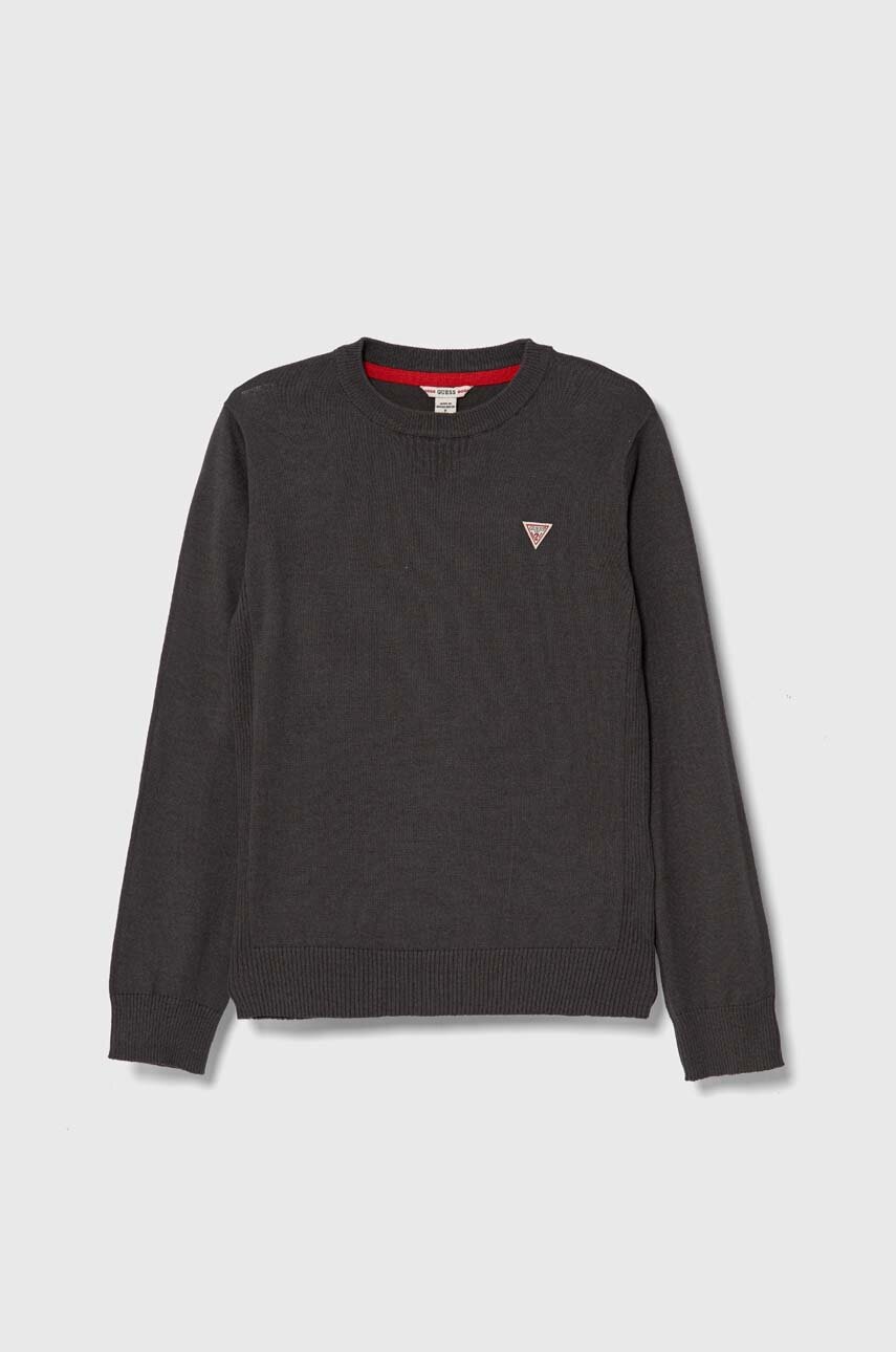 

Детски пуловер Guess в сиво от лека материя L0YR03 Z2VV0, Сив