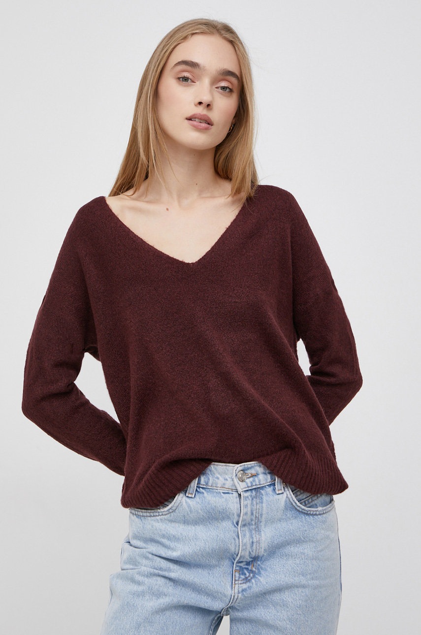 

Пуловер JDY дамски в кафяво, Бордо