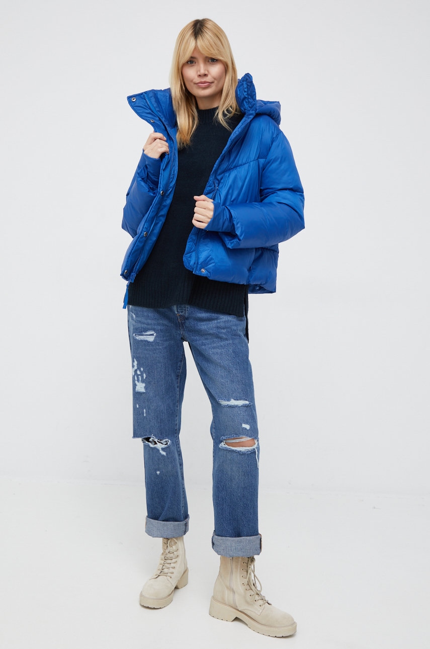 

Свитер Vero Moda женский цвет синий с полугольфом