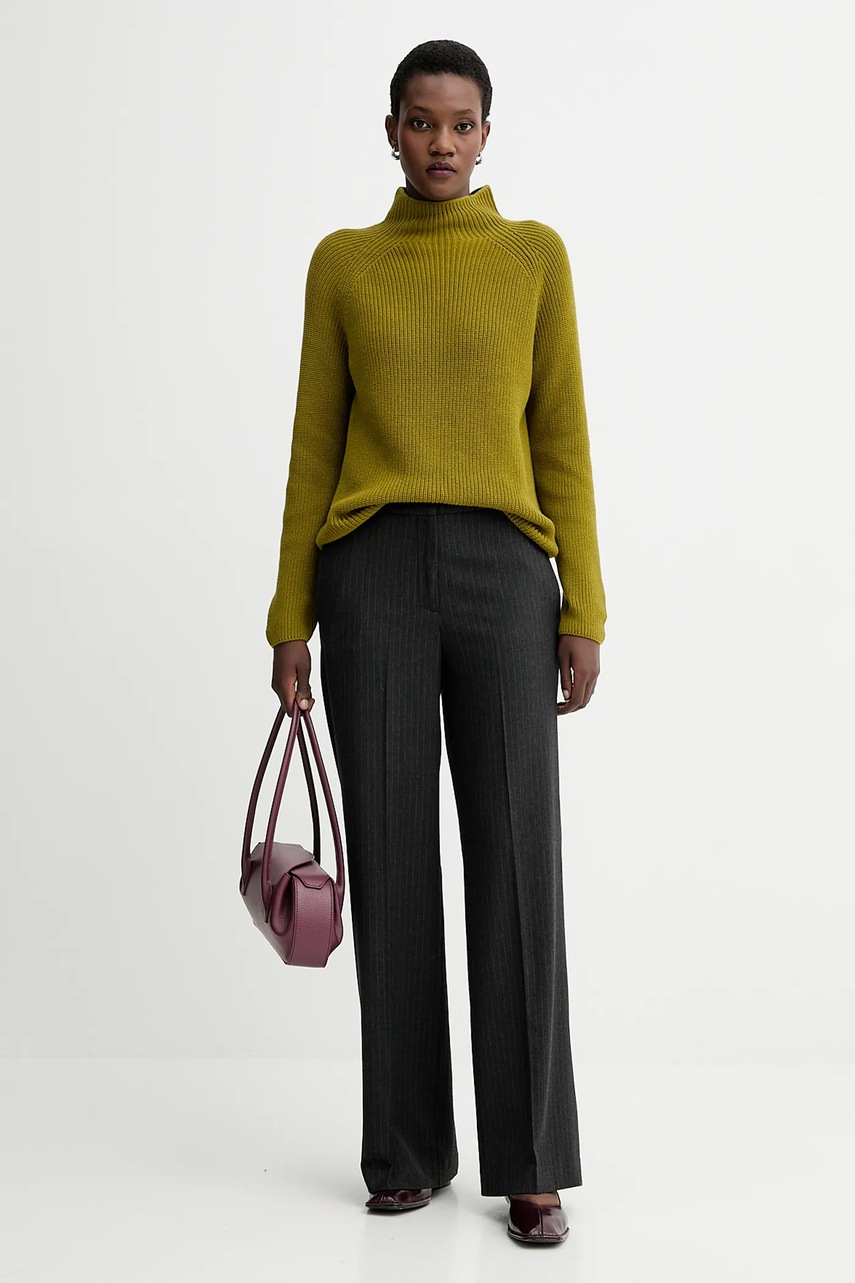 Хлопковый свитер Marc OPolo цвет зелёный с полугольфом M09605960009