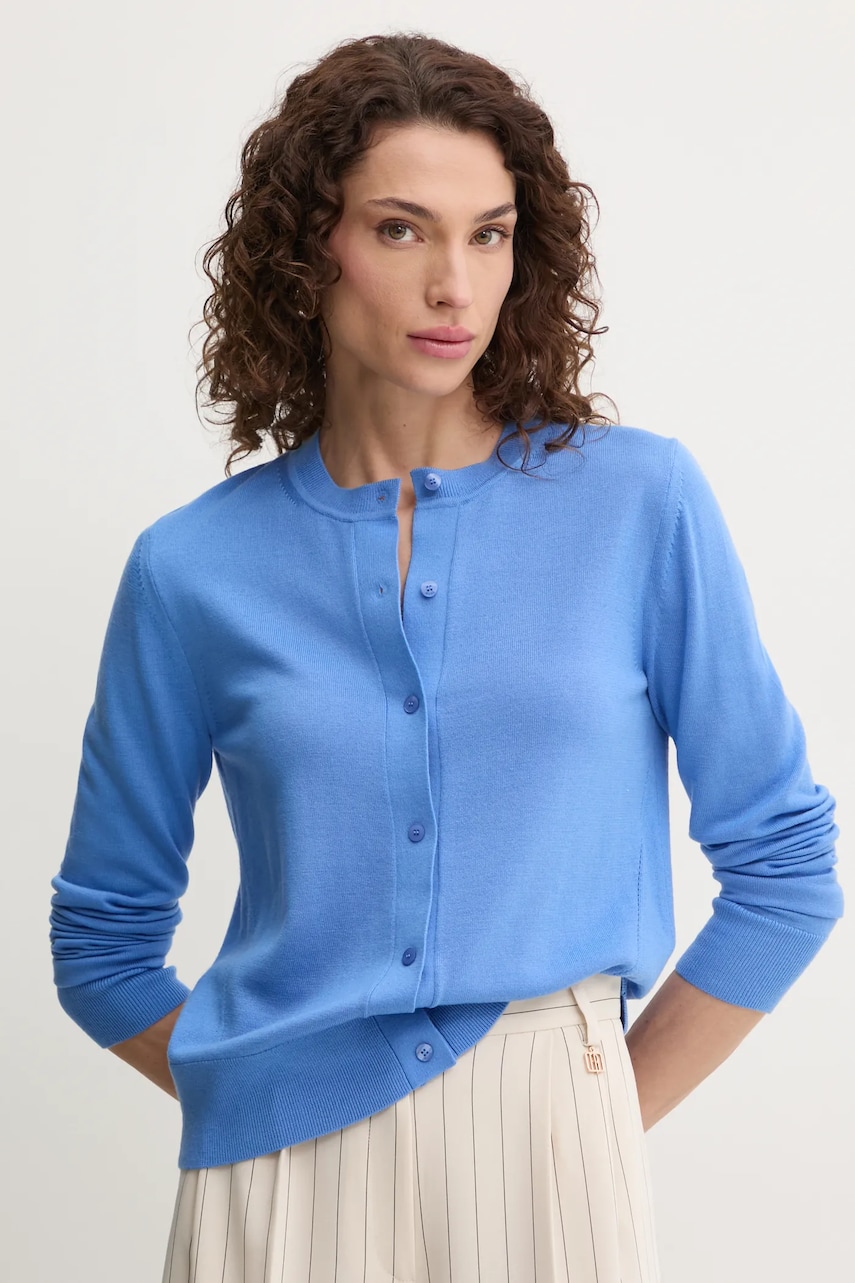 BOSS cardigan din lana culoarea violet, light, 50492552