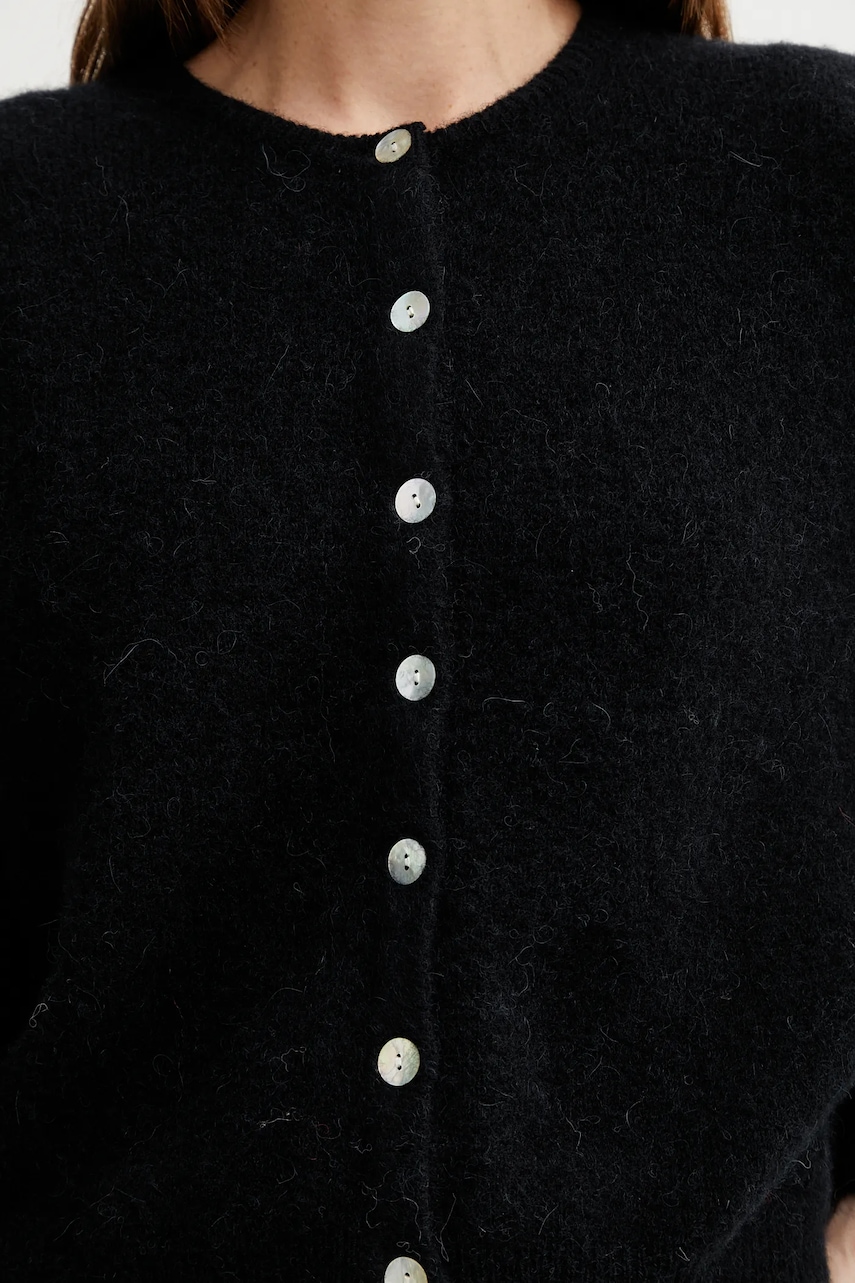 American Vintage kardigán dámsky s vlnou GILET ML COL ROND