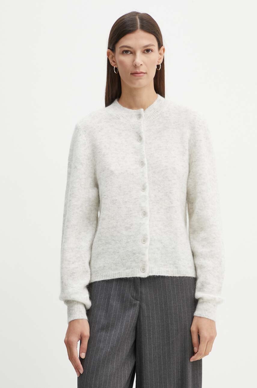 Gestuz cardigan din lana culoarea gri, 10909331