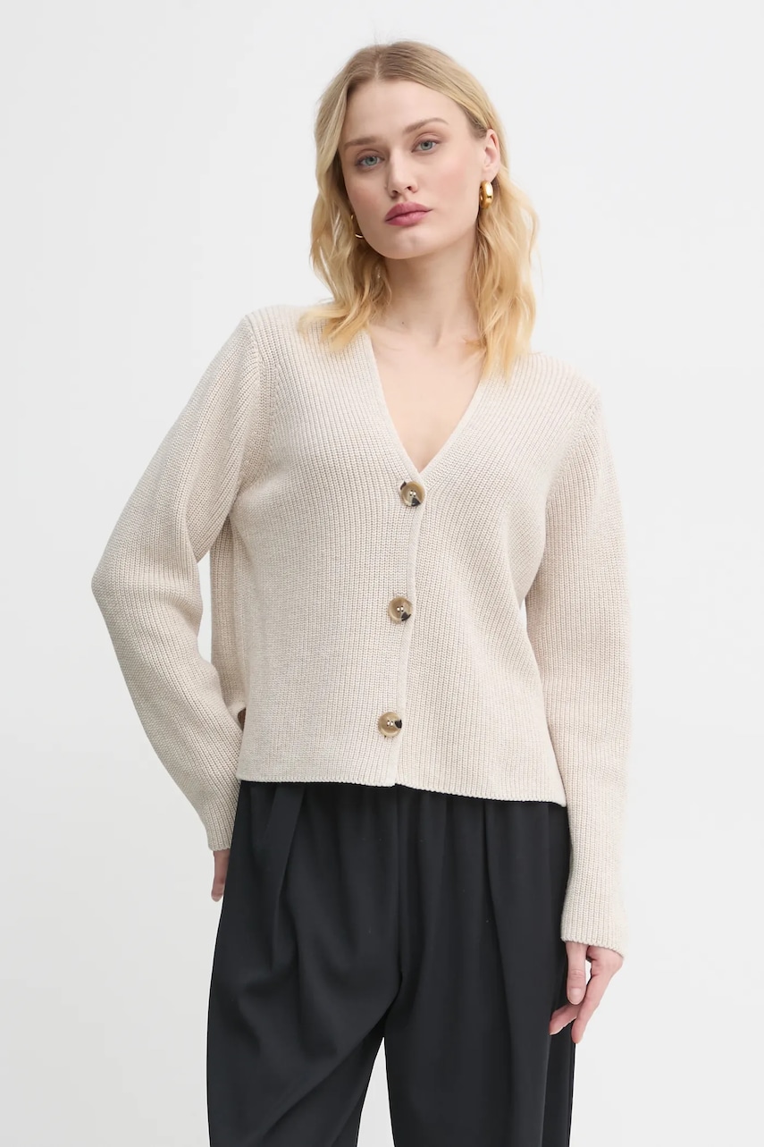 Marc O\'Polo cardigan din bumbac culoarea bej, light, B01605961069