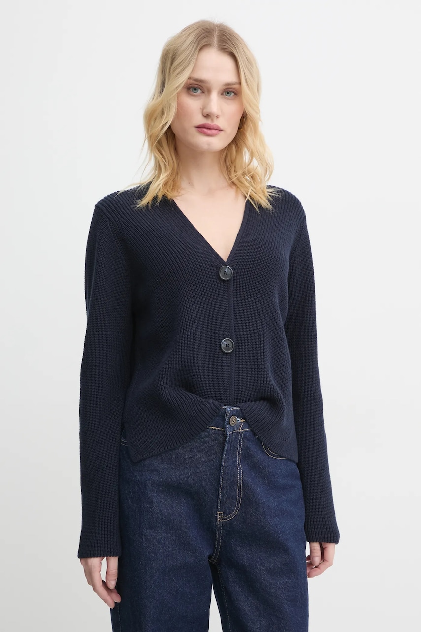Marc O'Polo cardigan din bumbac culoarea albastru marin, light, B01605961069 Marc O'Polo cardigan din bumbac culoarea albastru marin, light, B01605961069