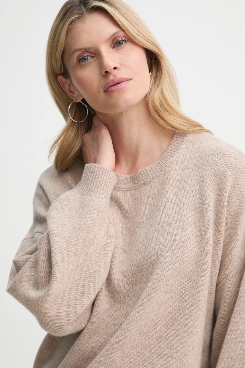 Πουλόβερ Gestuz χρώμα: μπεζ, 10909852 φωτογραφία