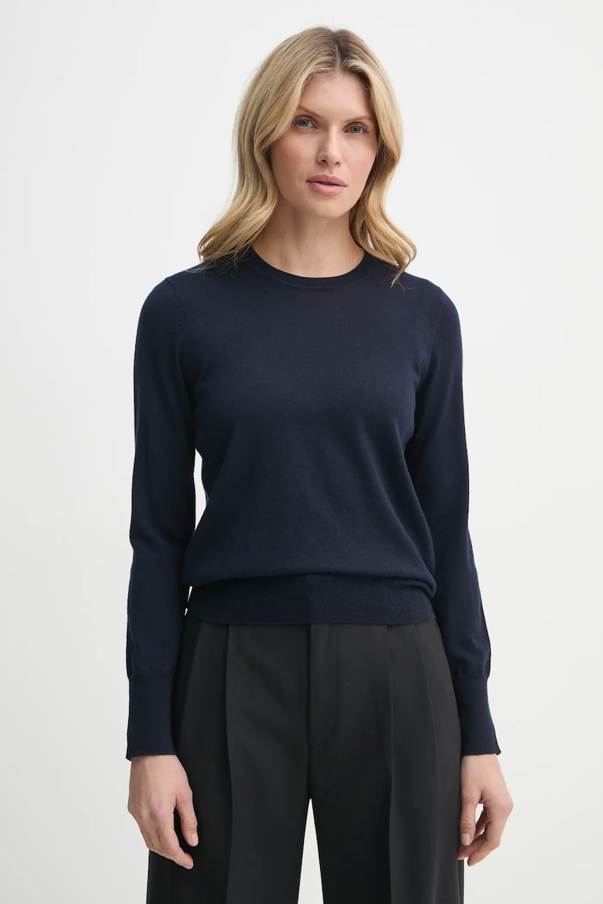 Filippa K pulover de lana femei, culoarea albastru marin, light, 28920 Filippa K pulover de lana femei, culoarea albastru marin, light, 28920
