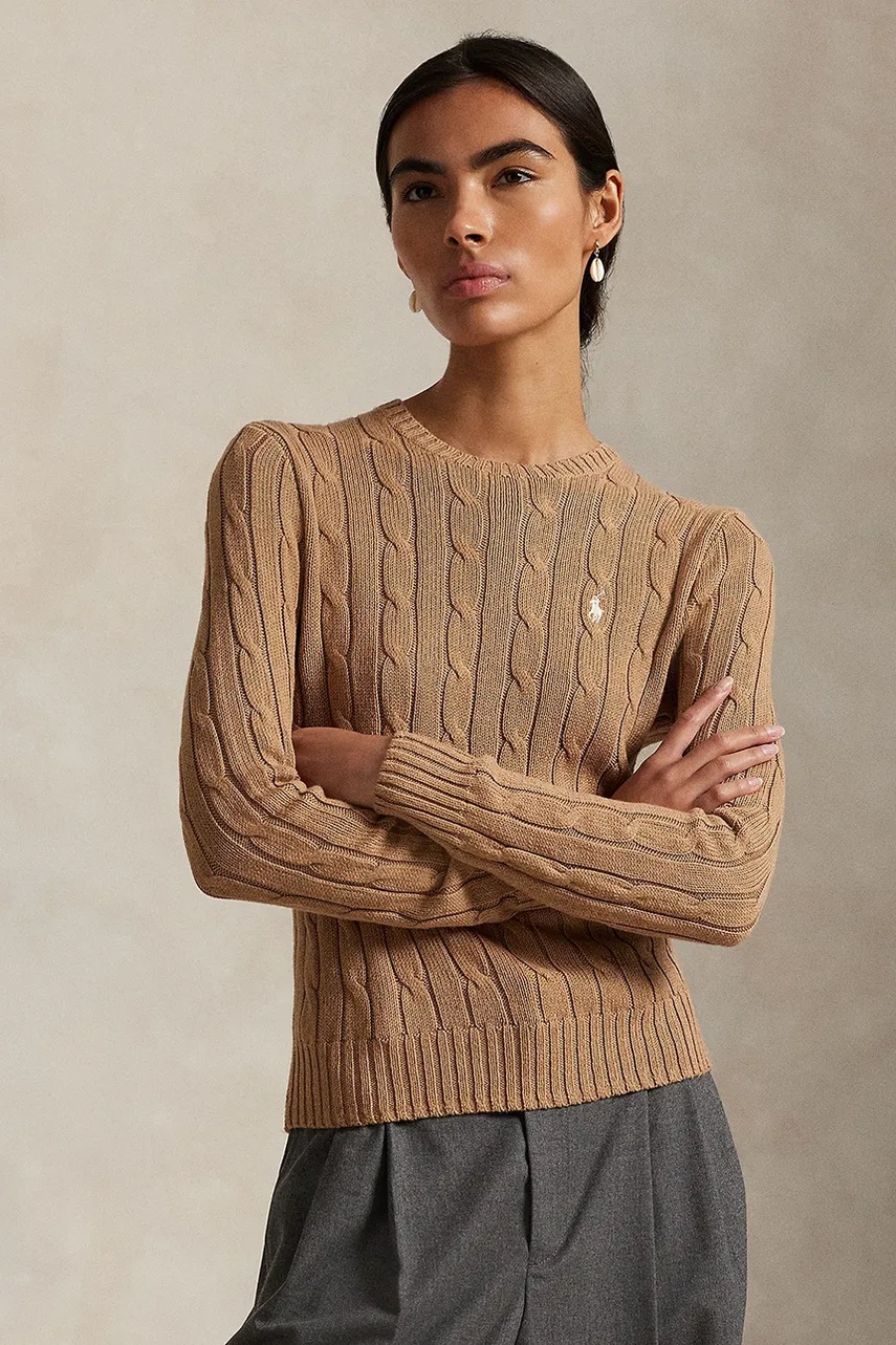 Levně Svetr s příměsí kašmíru Polo Ralph Lauren béžová barva, 211971795