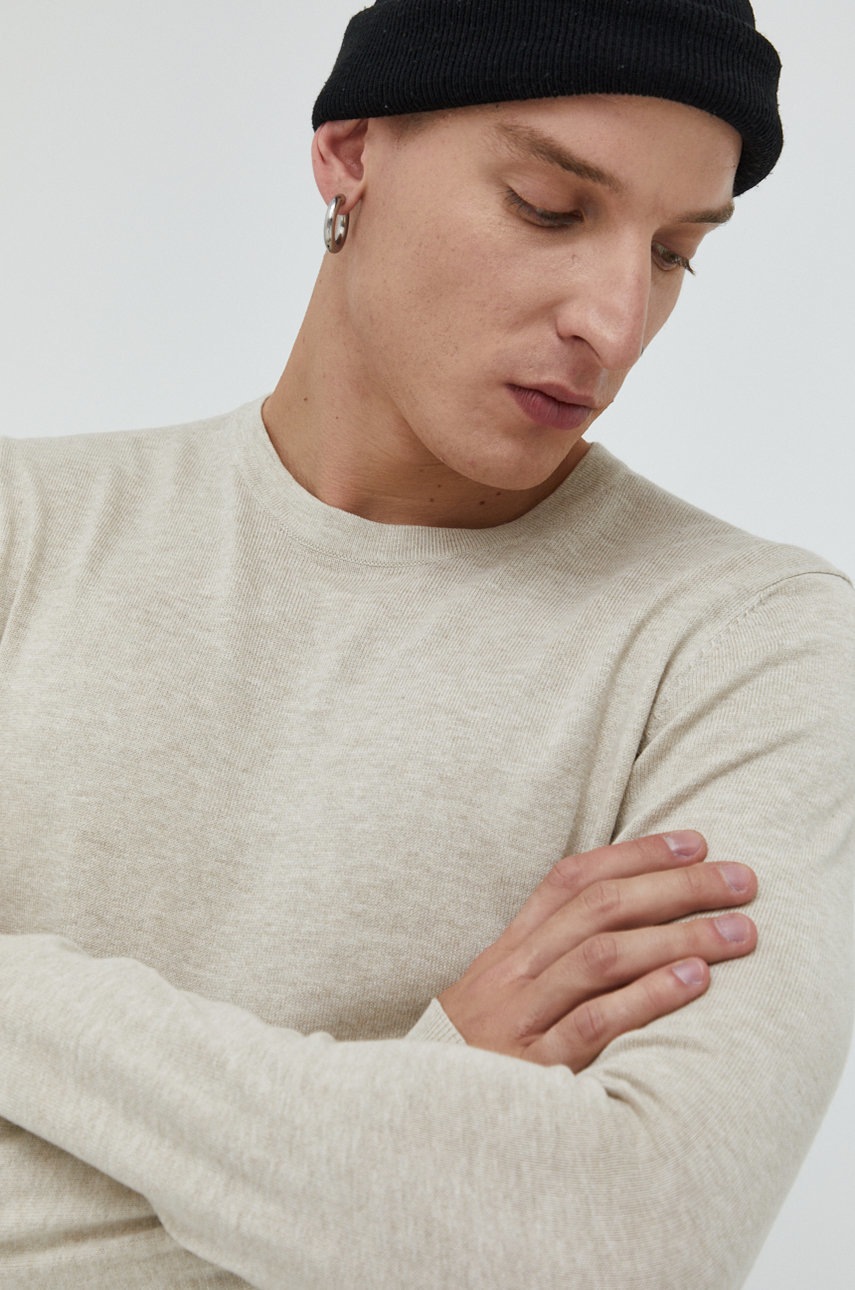 

Пуловер Jack & Jones мъжки в бежово от лека материя, Бежов