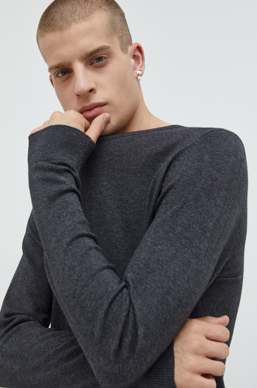 

Свитер Jack & Jones мужской цвет серый лёгкий