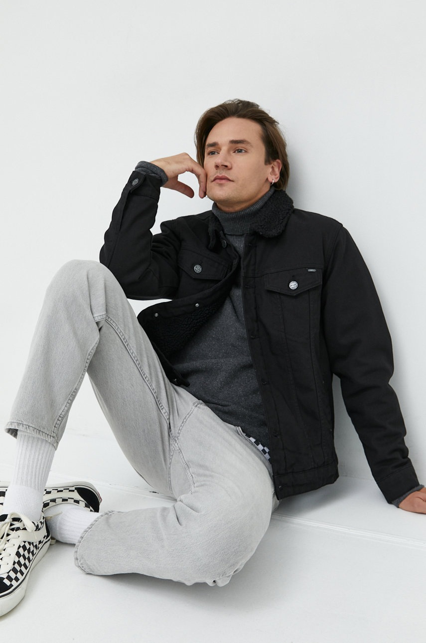 

Бавовняний светер Jack & Jones чоловічий колір сірий легкий гольф