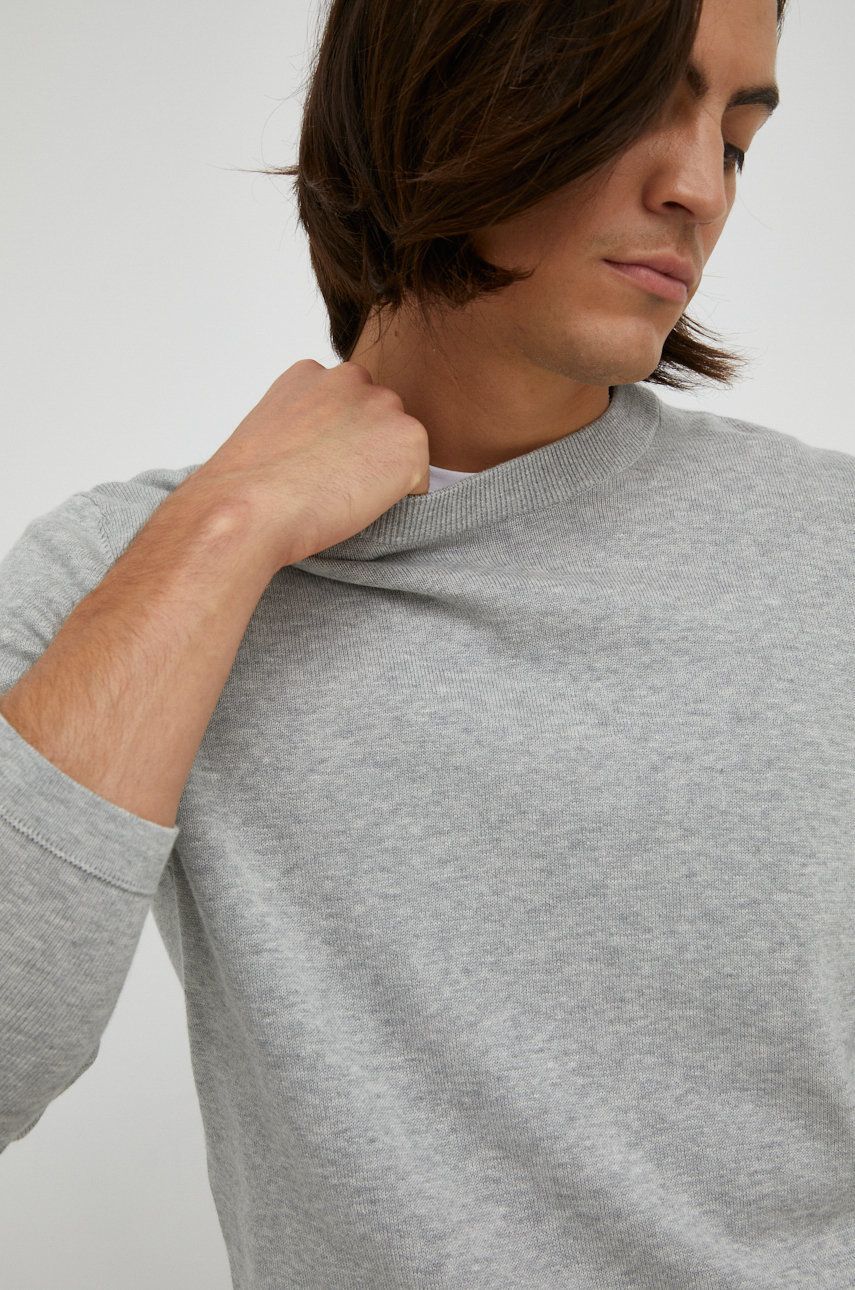 Marc O’Polo pulover din amestec de casmir barbati, culoarea gri, light answear.ro