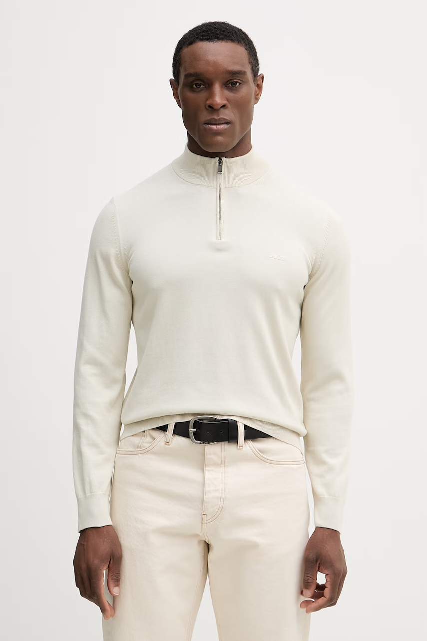 Βαμβακερό πουλόβερ BOSS Padro-L