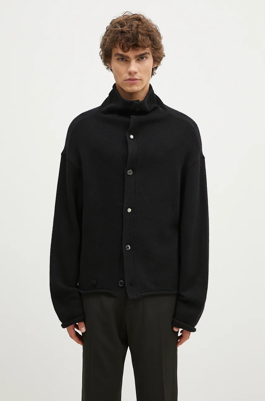 Ader Error cardigan din amestec de lana culoarea negru, BN01FWKT0703BK