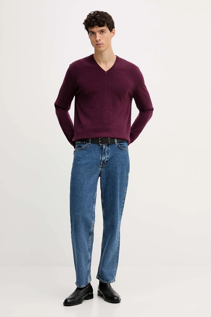 Шерстяной свитер United Colors of Benetton цвет серый  1002U4407