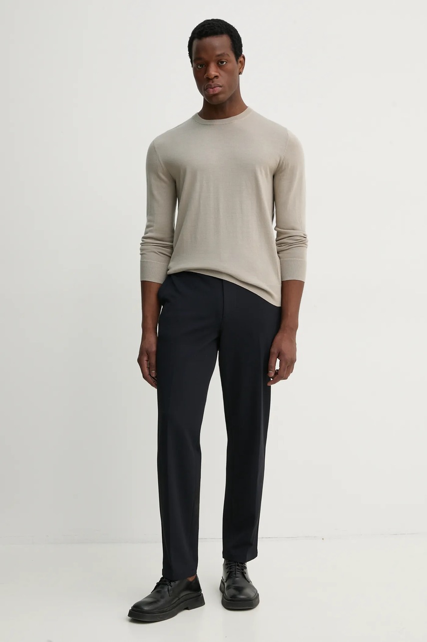 Шерстяной свитер Filippa K мужской цвет серый лёгкий 28928 Шерстяной свитер Filippa K мужской цвет серый лёгкий 28928