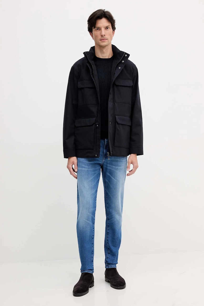 Свитер с добавлением шерсти Armani Exchange цвет синий лёгкий XM000878 AF11982 Свитер с добавлением шерсти Armani Exchange цвет синий лёгкий XM000878 AF11982