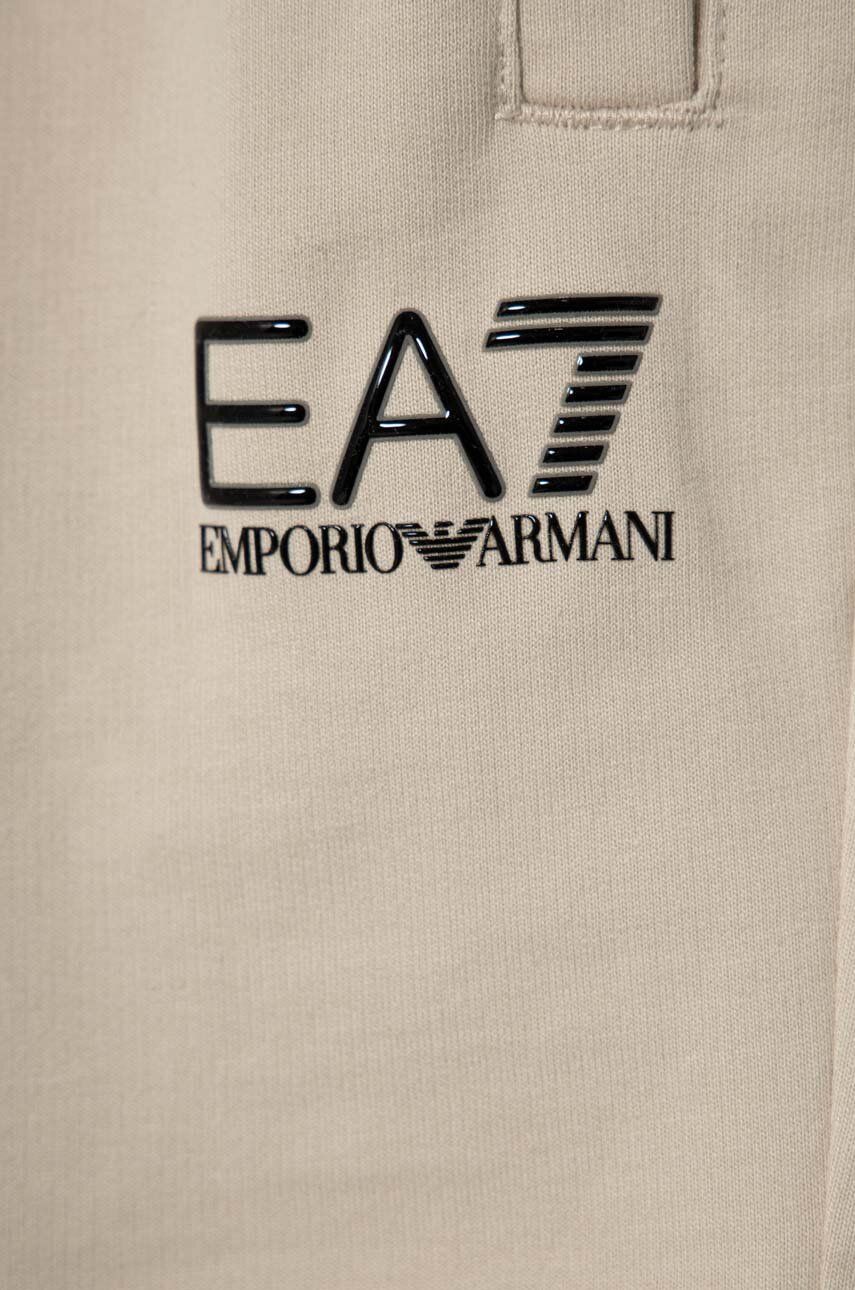 EA7 Emporio Armani Pantaloni Scurți Din Bumbac Pentru Copii Culoarea Bej
