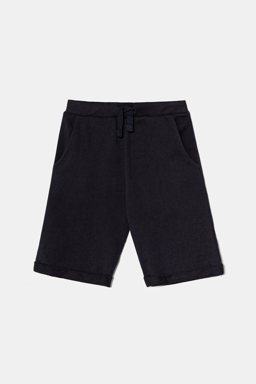 Levně Dětské bavlněné šortky Guess tmavomodrá barva, nastavitelný pas, L93Q25 KAUG0