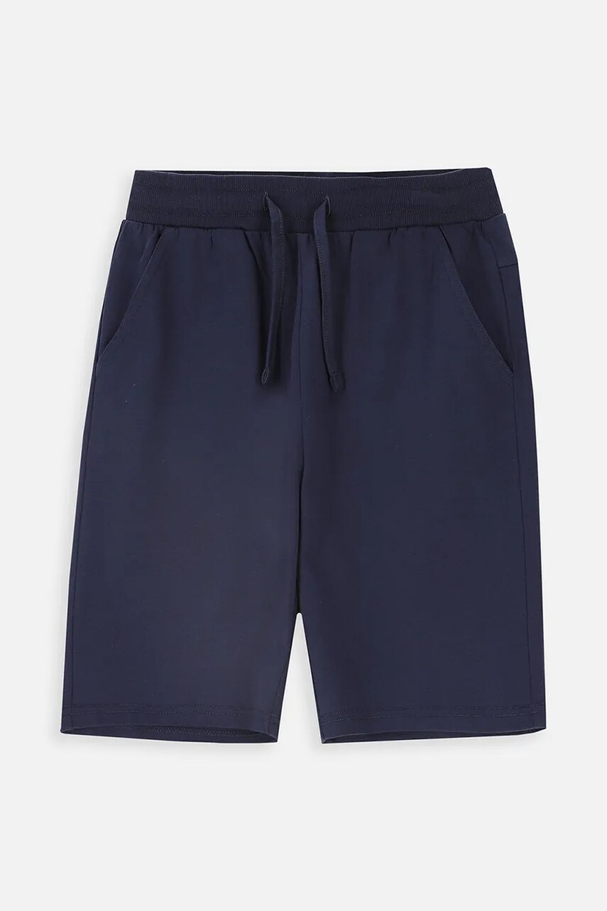 Coccodrillo pantaloni scurți din bumbac pentru copii culoarea albastru marin, talie reglabila, Basic Boy Coccodrillo pantaloni scurți din bumbac pentru copii culoarea albastru marin, talie reglabila, Basic Boy