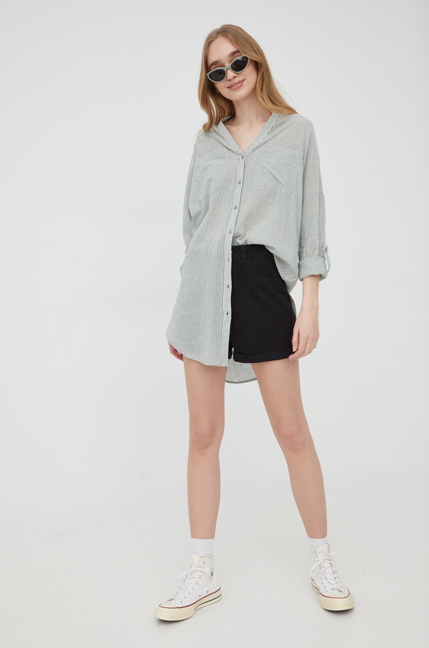 

Шорты Vero Moda женские цвет чёрный однотонные высокая посадка