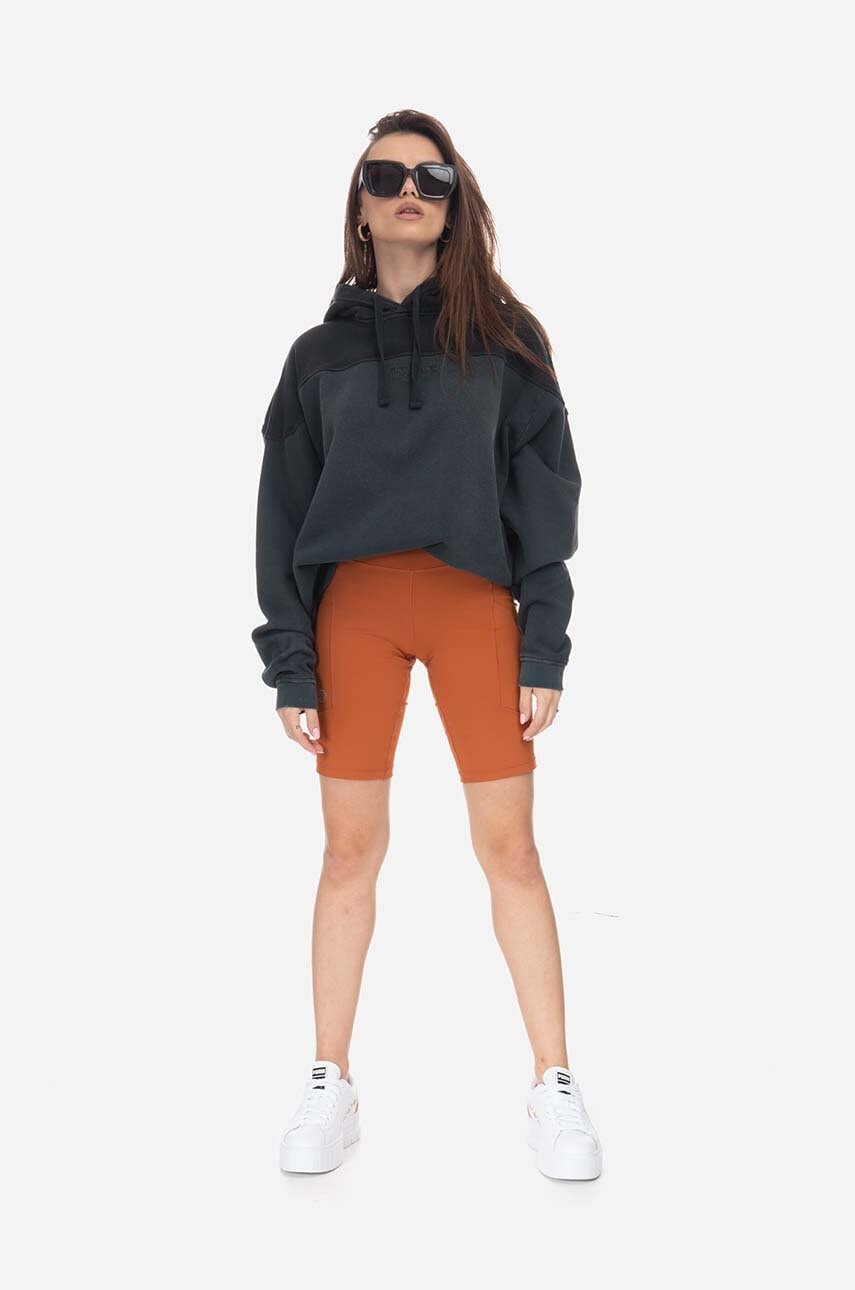 Fjallraven Pantaloni Scurti Abisko Femei, Culoarea Portocaliu, Neted, High Waist F87138.243-243