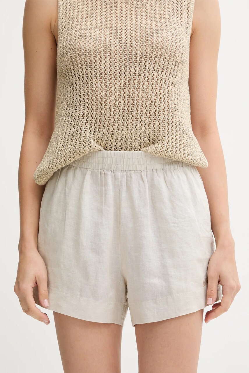 MC2 Saint Barth pantaloni scurți din bumbac cu imprimeu, high waist, MEA002