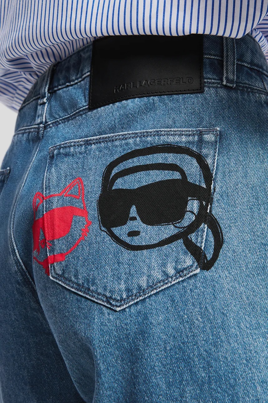 Bavlněné riflové kraťasy Karl Lagerfeld IKON (obrázek 3)
