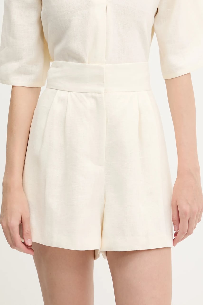Levně Kraťasy Undress Code dámské, béžová barva, high waist, 949