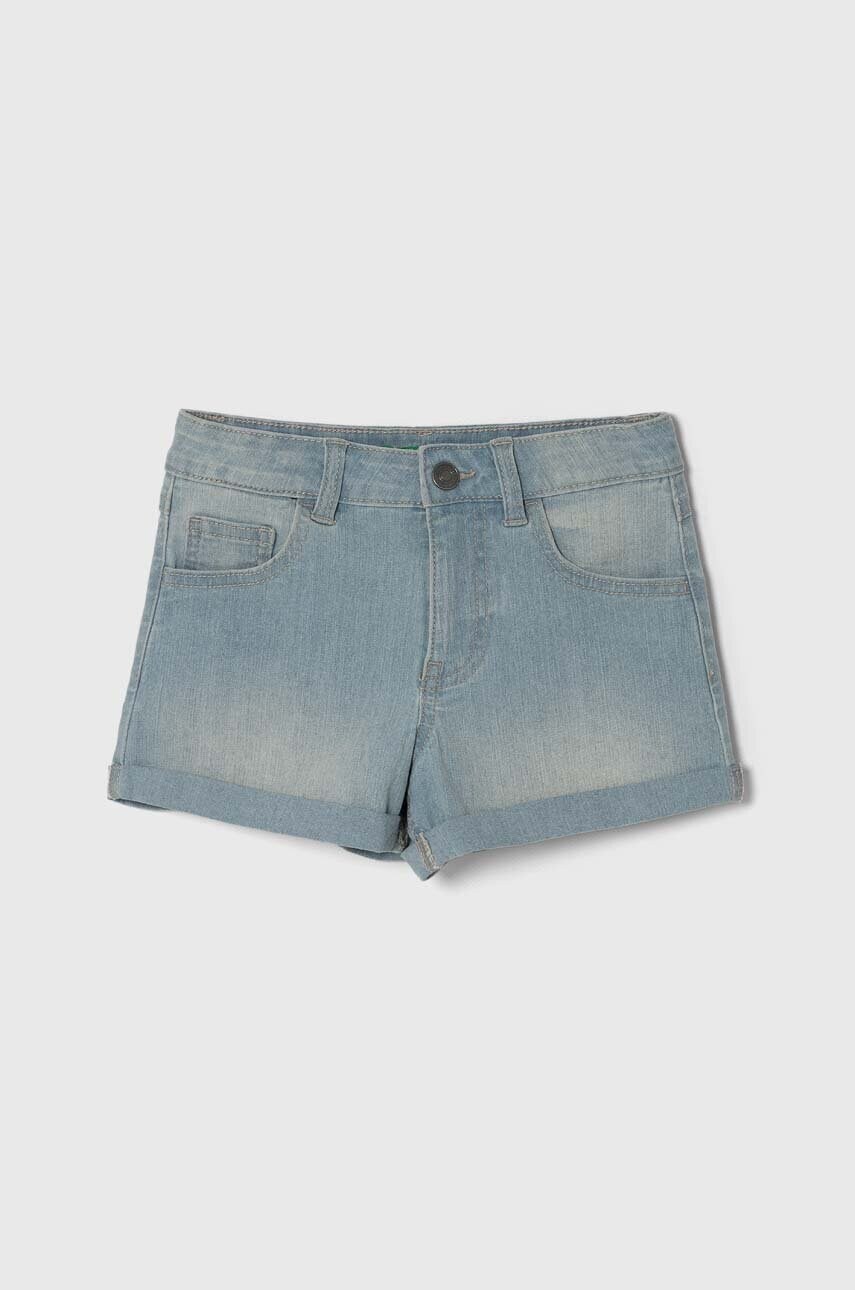 United Colors of Benetton pantaloni scurti din denim pentru copii neted, talie reglabila