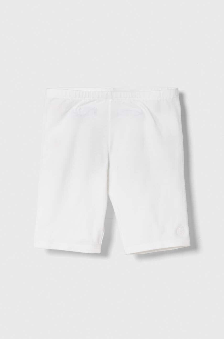 United Colors of Benetton pantaloni scurti copii culoarea alb, neted