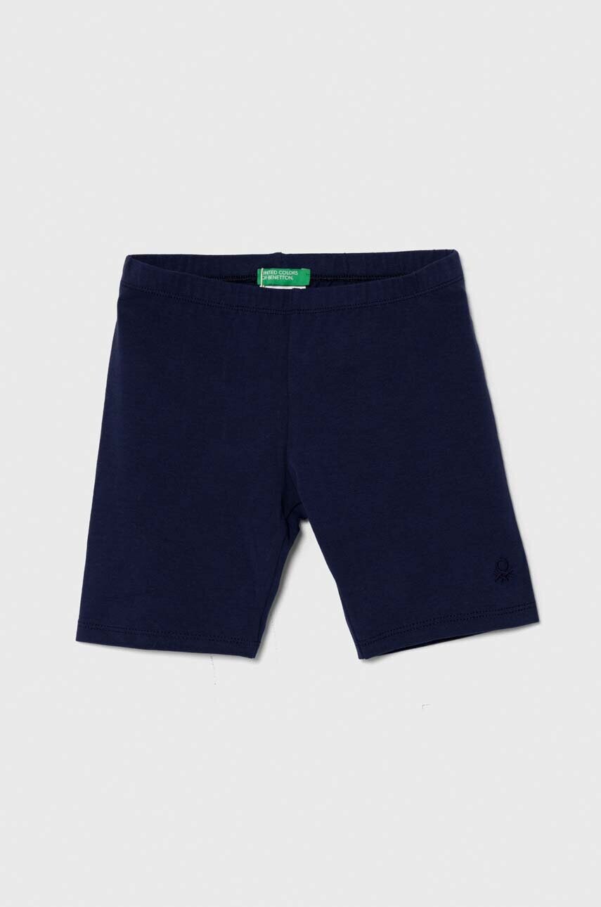 United Colors of Benetton pantaloni scurti copii culoarea albastru marin, neted United Colors of Benetton pantaloni scurti copii culoarea albastru marin, neted