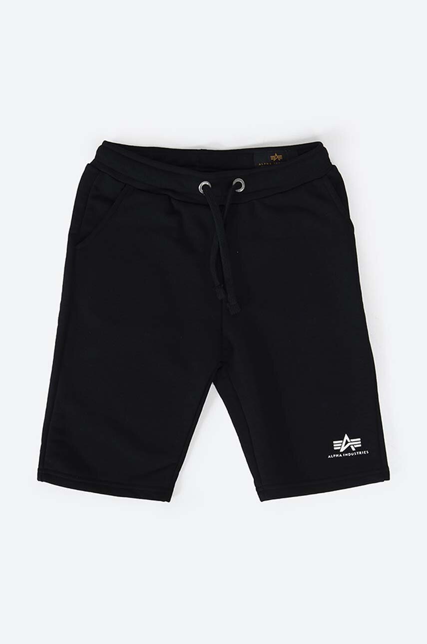 

Детские шорты Alpha Industries Basic цвет чёрный с принтом
