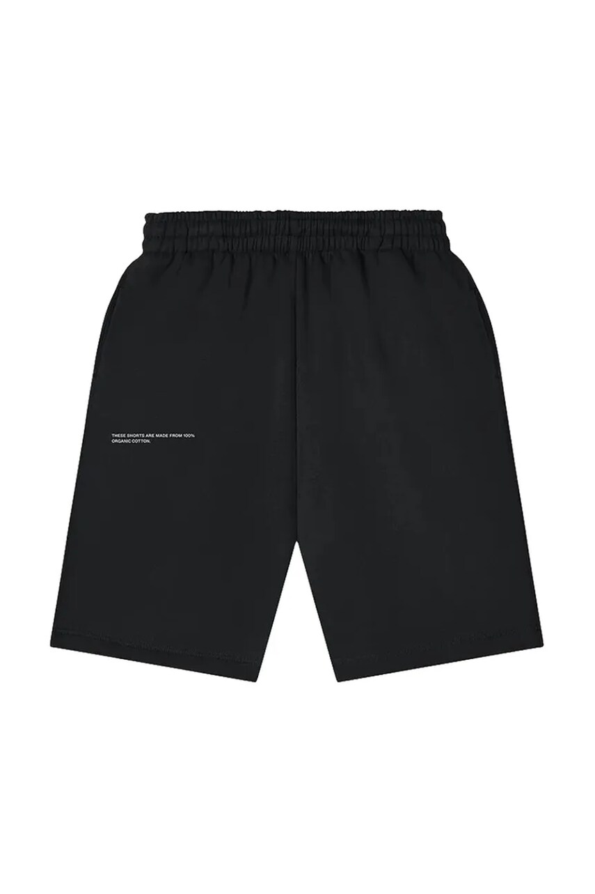 Pangaia pantaloni scurți KIDS\' 365 MIDWEIGHT LONG SHORTS culoarea negru, talie reglabila, 10000425
