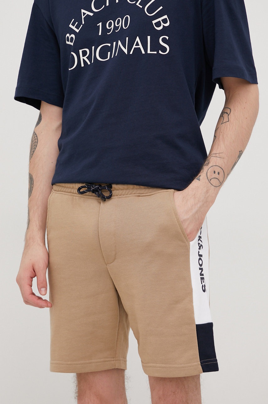 

Шорти Jack & Jones чоловічі колір бежевий