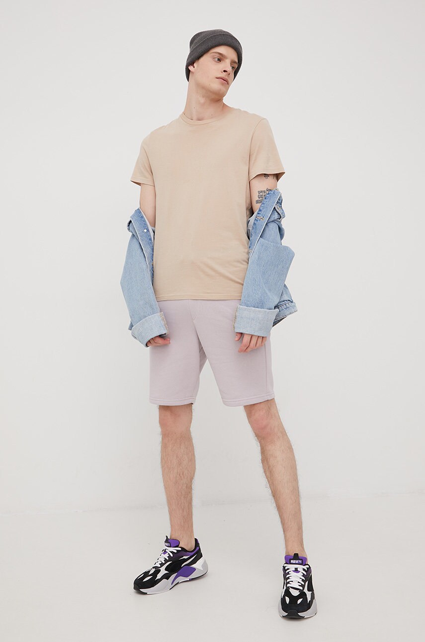 Only & sons pantaloni scurti barbati, culoarea violet